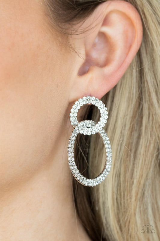 Paparazzi-Jewelry, Intensely Icy - White - Earrings