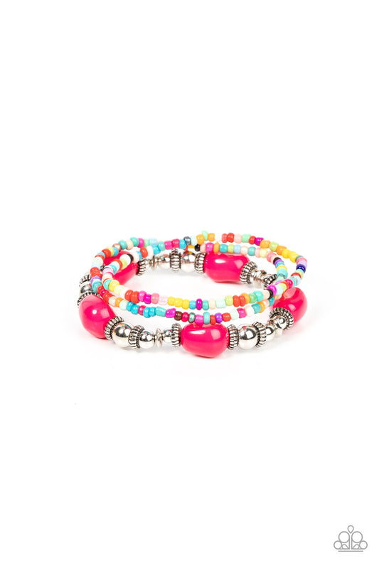 Paparazzi-Jewelry, Confidently Crafty - Purple, Pink-Bracelets