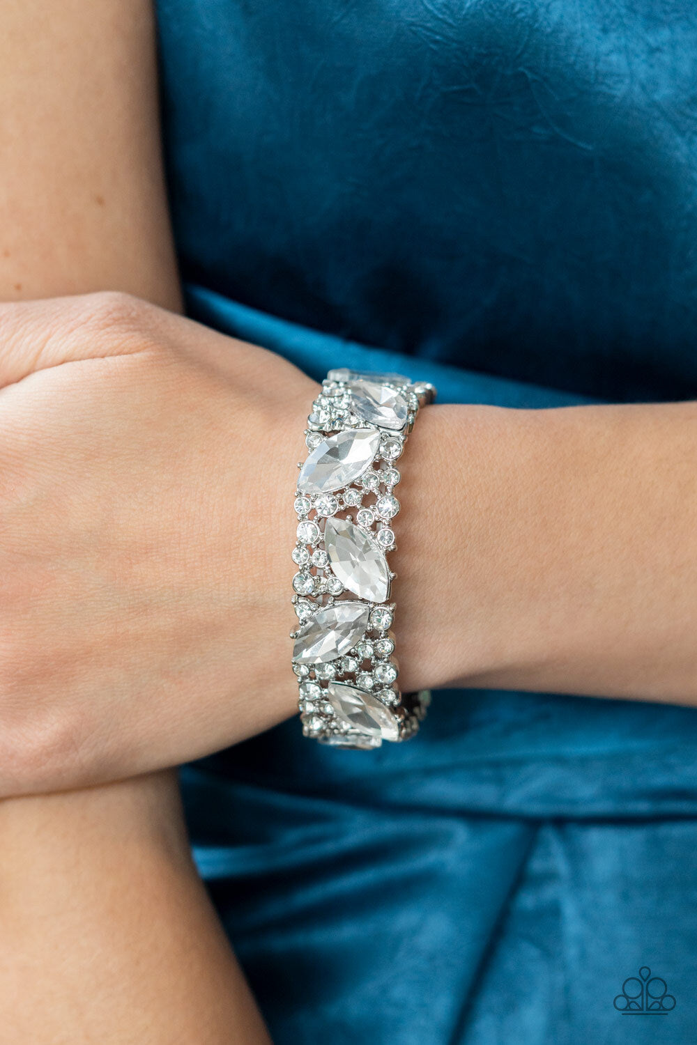 Full Body Chills - White-Paparazzi-Jewelry Bracelets