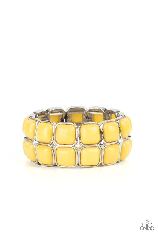 Paparazzi-Jewelry, Double The DIVA-ttitude - Purple, Yellow-Bracelets