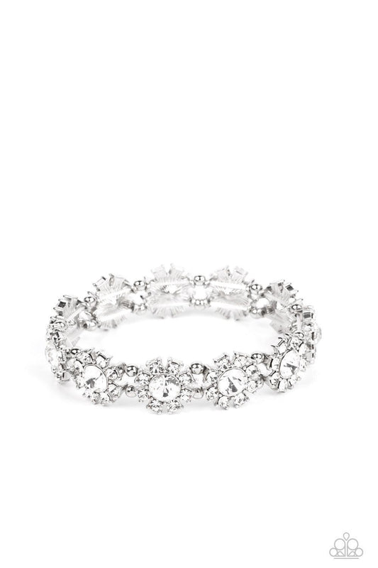 Premium Perennial Multi, White Rhinestones -Paparazzi-Jewelry Bracelets.