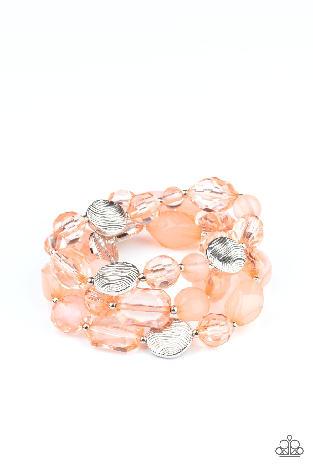 Paparazzi Accessories - Oceanside Bliss -Green, Pink, Orange Bracelets