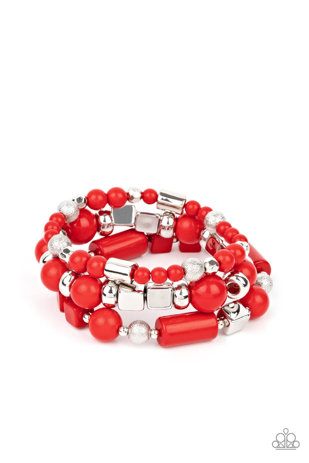 Paparazzi Accessories - Perfectly Prismatic - Pink, Purple, Red Bracelets