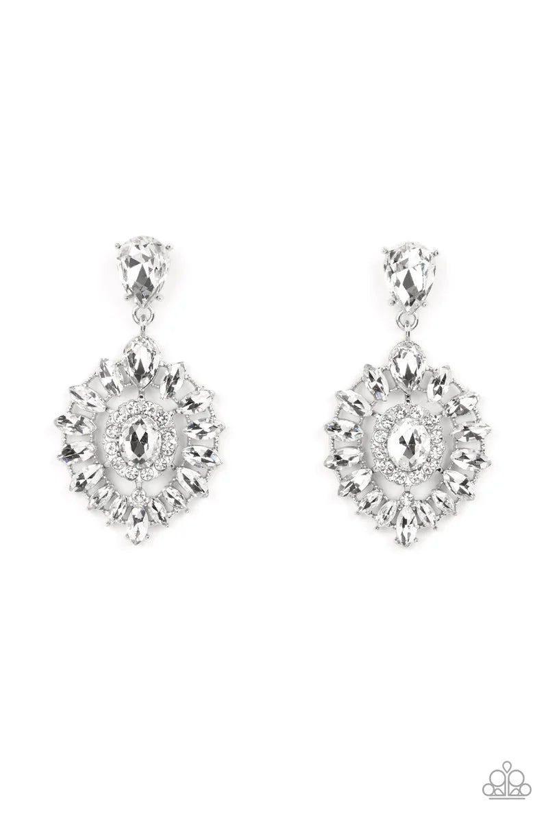 My Good LUXE Charm - White Jewelry Post Earrings.