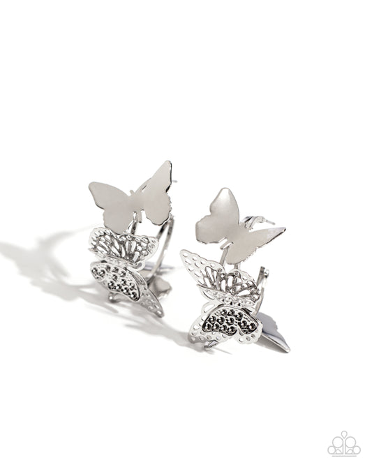 No WINGS Attached Butterfly Jewelry, gold, Silver - earrings.