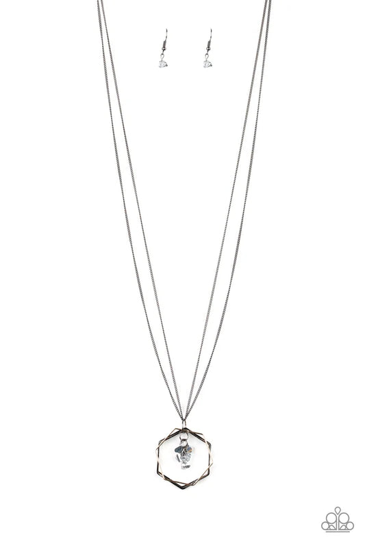 Chicly Geocentric Jewelry-Black Necklace.