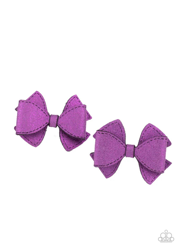 Don't BOW It Purple Hair Clip