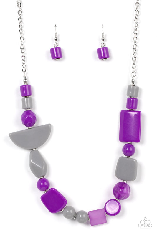 Tranquil Trendsetter - Purple, Green-Necklaces