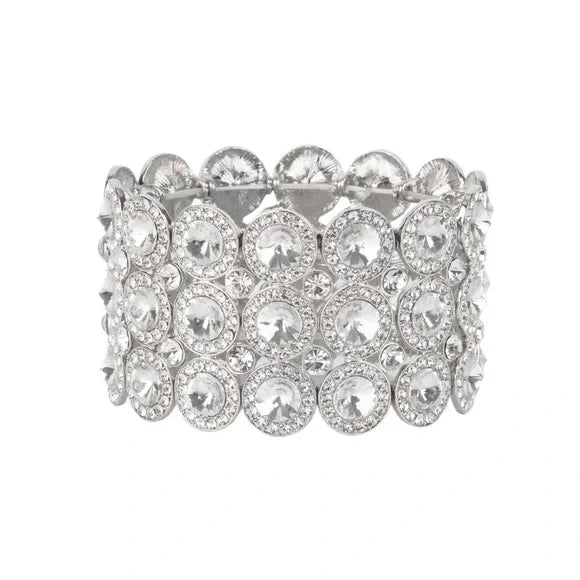 Paparazzi-Jewelry, White Sparkle Zi-Bracelets