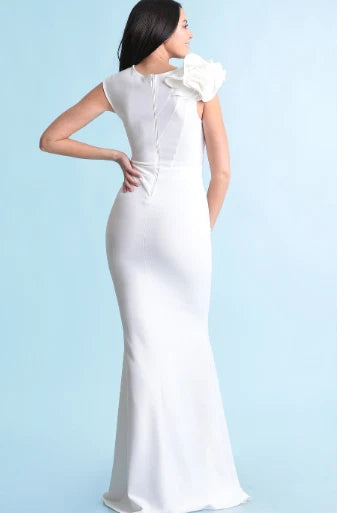 Talk of the Town White Evening Gown