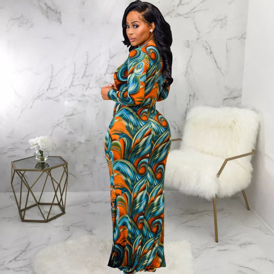 Chic Colorful Printed Dress