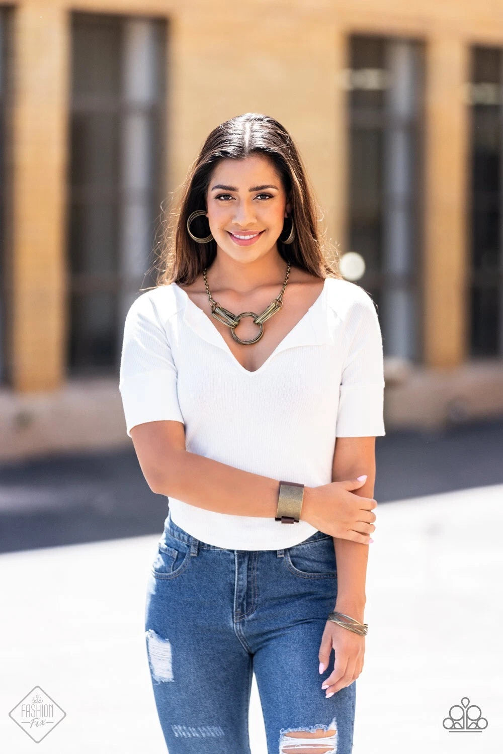 Magnificent Musings Fashion-Fix, Brass Necklace Set Of 4pces