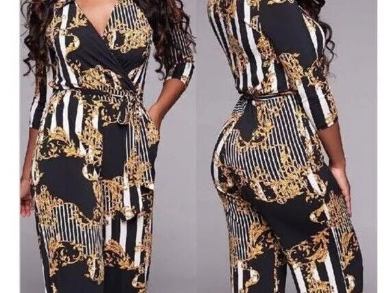 Women Wide Fitted Jumpsuits Stretchy One Piece