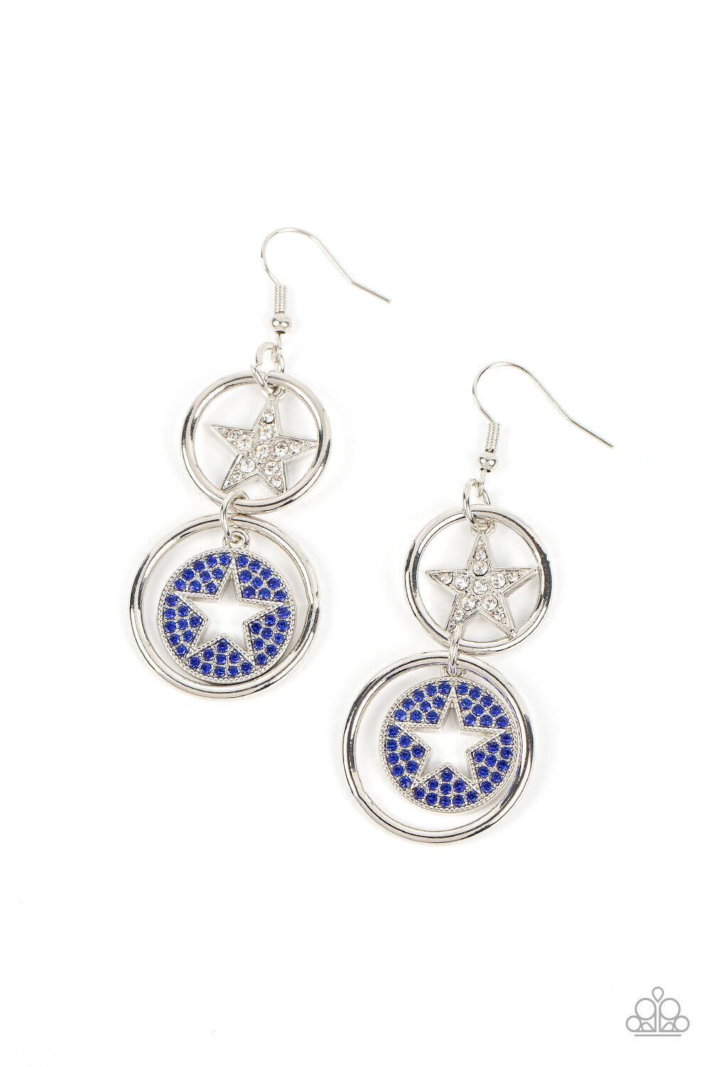 Paparazzi-Jewelry, Liberty and SPARKLE for All - Red, White, Blue - Earrings