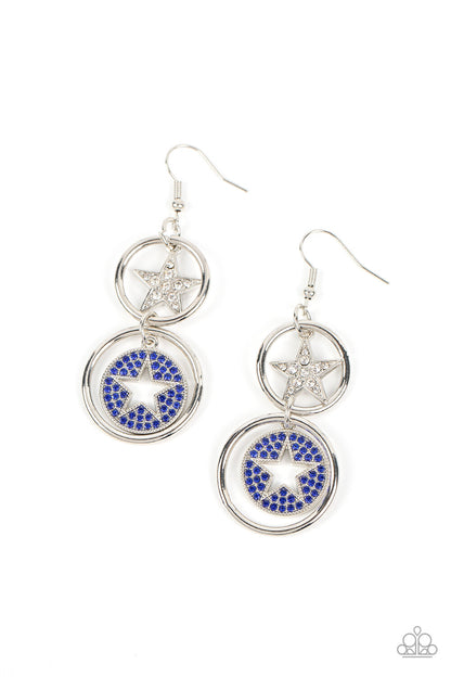 Paparazzi-Jewelry, Liberty and SPARKLE for All - Red, White, Blue - Earrings