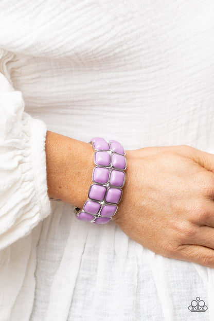 Paparazzi-Jewelry, Double The DIVA-ttitude - Purple, Yellow-Bracelets