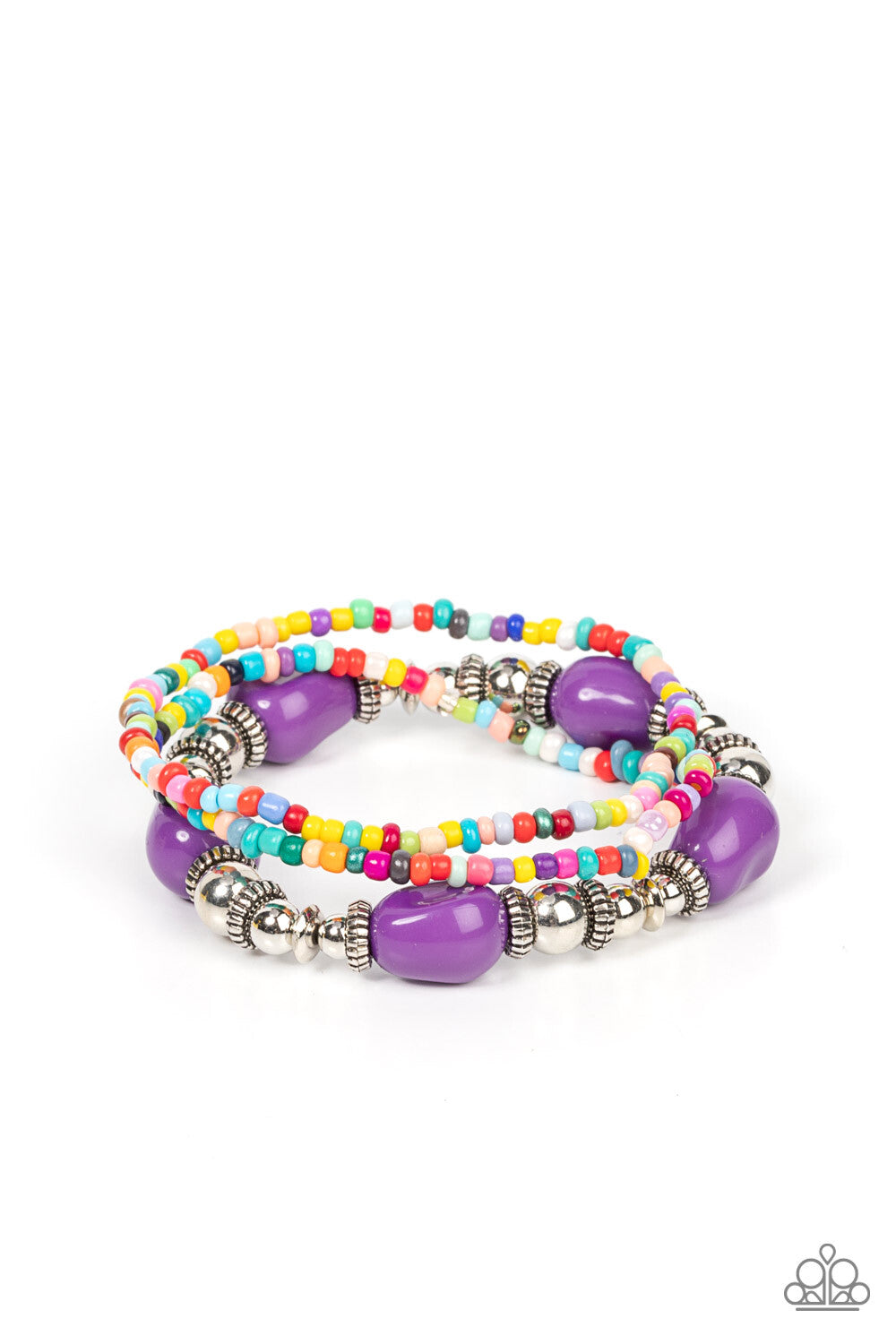 Paparazzi-Jewelry, Confidently Crafty - Purple, Pink-Bracelets