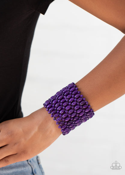 Paparazzi-Jewelry, Way Down In Kokomo - Purple, Black, Orange-Bracelets