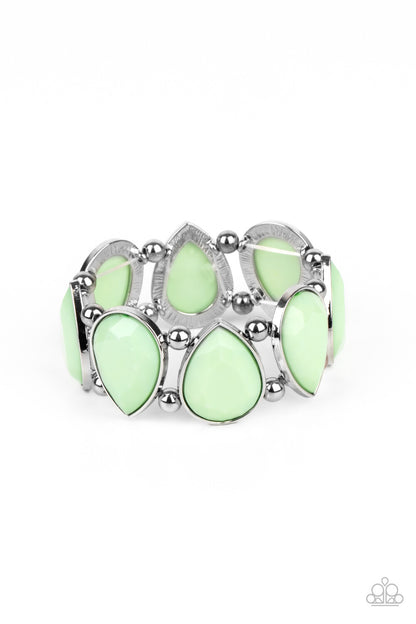 Paparazzi-Jewelry, Flamboyant Tease - Green, Orange-Bracelets