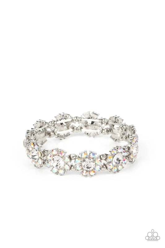 Premium Perennial Multi, White Rhinestones -Paparazzi-Jewelry Bracelets.