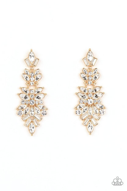 Paparazzi-Jewelry, Frozen Fairytale White- Earrings