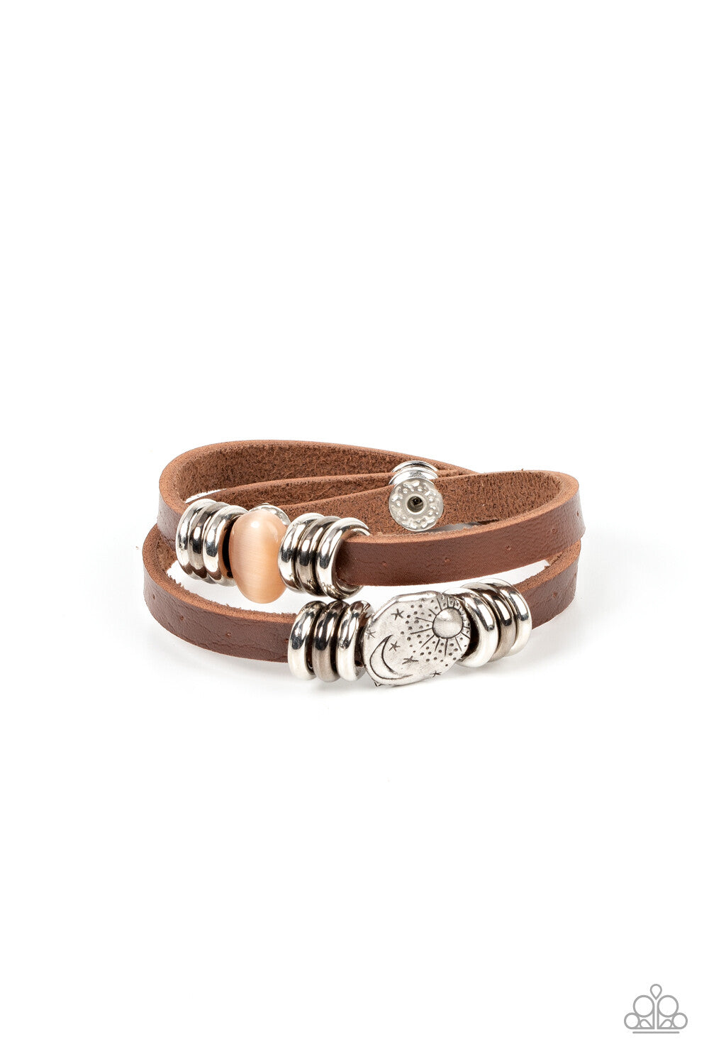 All Willy-Nilly, Brown Leather Paparazzi-Jewelry,  Bracelets