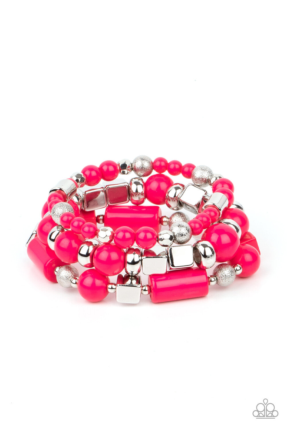 Paparazzi Accessories - Perfectly Prismatic - Pink, Purple, Red Bracelets