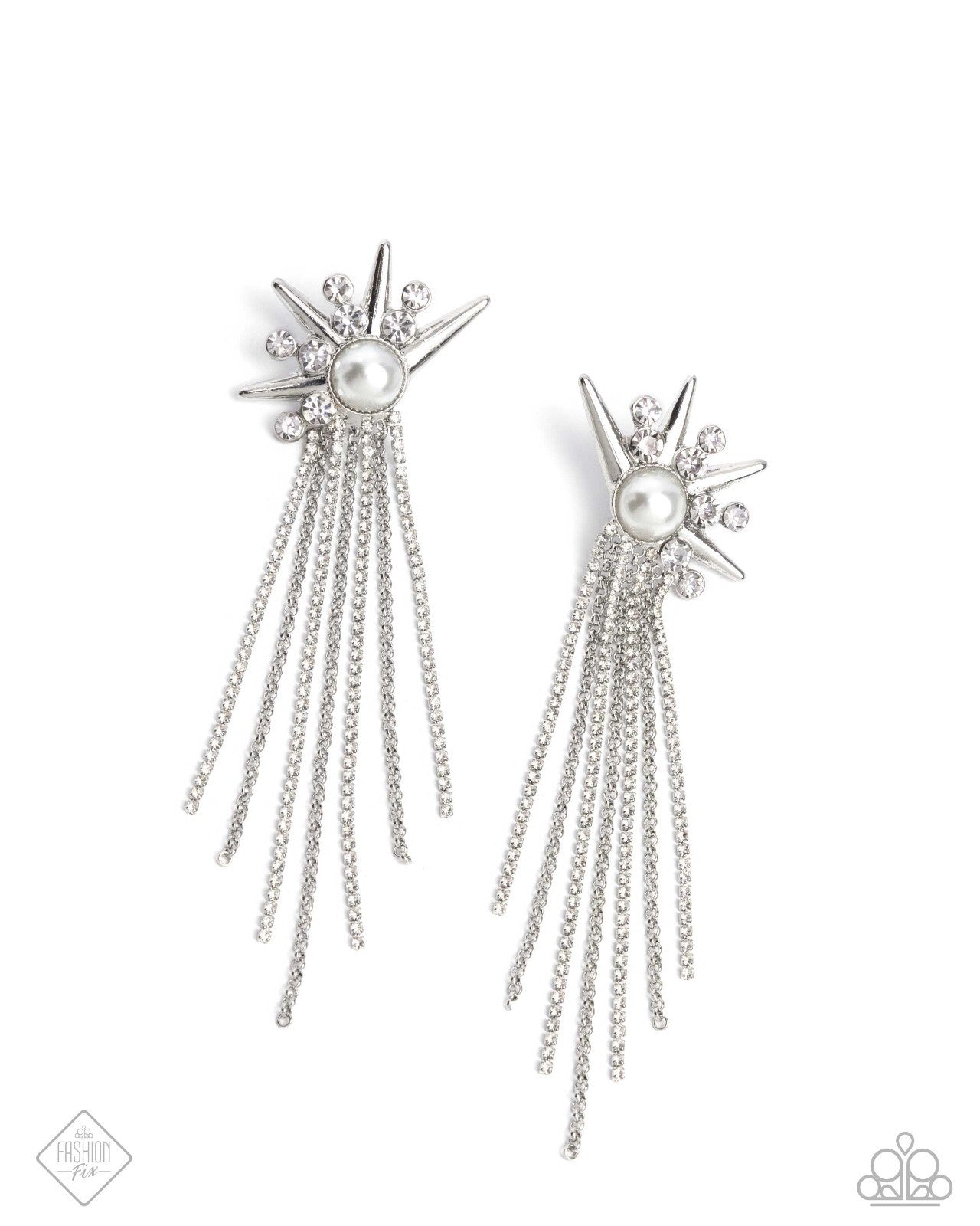 Paparazzi-Jewelry Punk Rock - White - Earrings