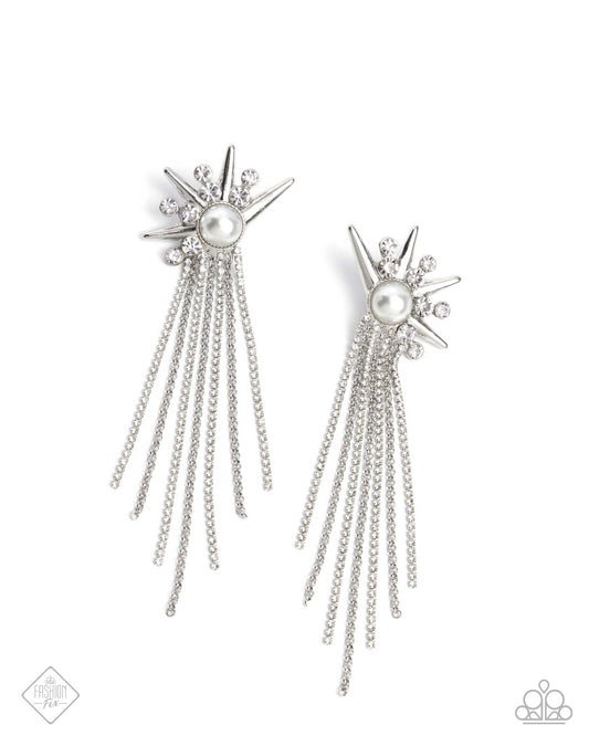 Paparazzi-Jewelry Punk Rock - White - Earrings