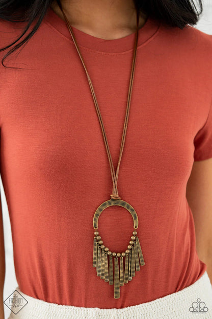 Paparazzi -Jewelry, You Wouldn't Flare Brass  Fashion-Fix-Set.