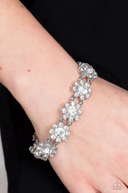 Premium Perennial Multi, White Rhinestones -Paparazzi-Jewelry Bracelets.