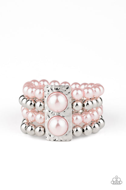 Wealth-Conscious Black, Pink-Paparazzi-Jewelry Bracelets.