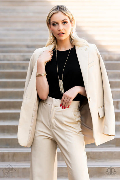Paparazzi -Jewelry, Magnificent Musings Gold Fashion-Fix-Set.