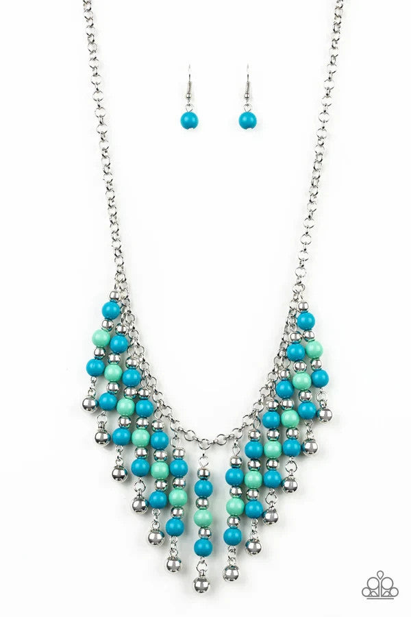 Your Sundaes Best - Blue Paparazzi-Jewelry-Necklaces.