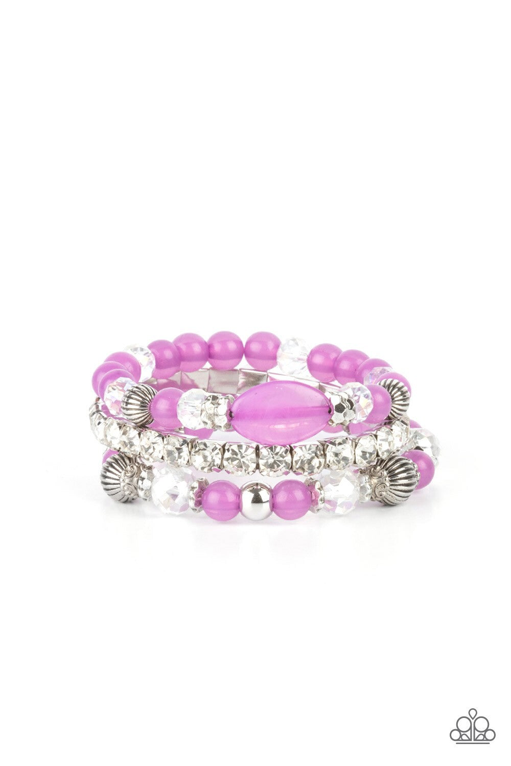 Ethereal Etiquette purple, White-Bracelets