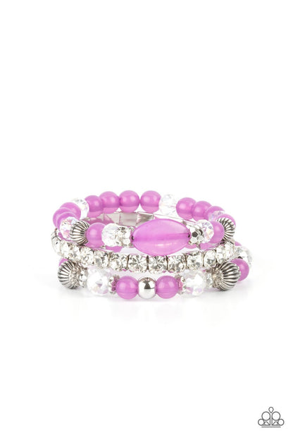 Ethereal Etiquette purple, White-Bracelets