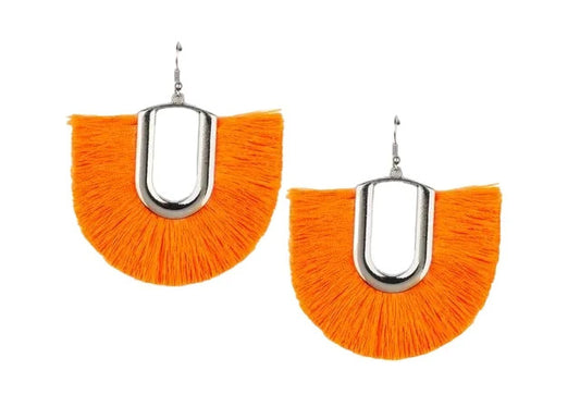 Paparazzi-Jewelry,  Tassel Tropicana orange - Fringe Earrings
