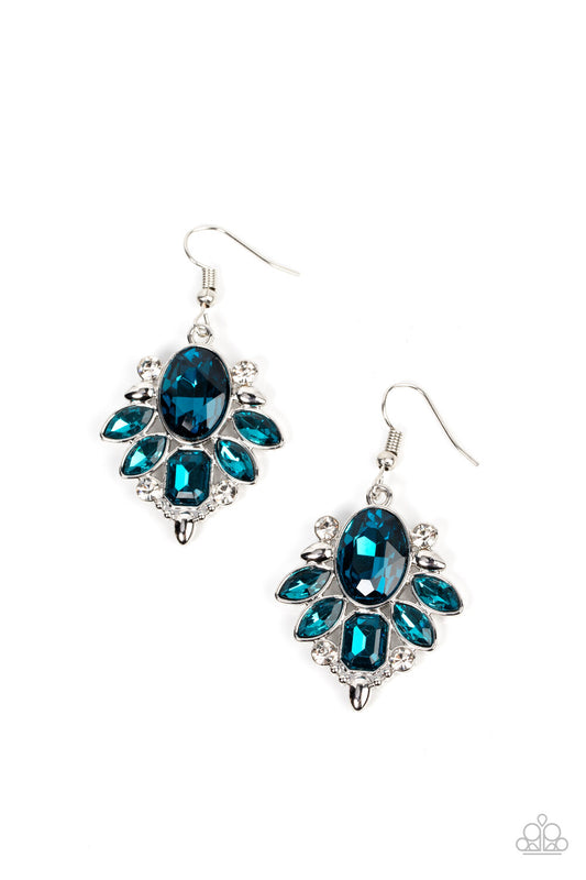 Paparazzi-Jewelry, Glitzy Go-Getter - Multi, Blue - Earrings