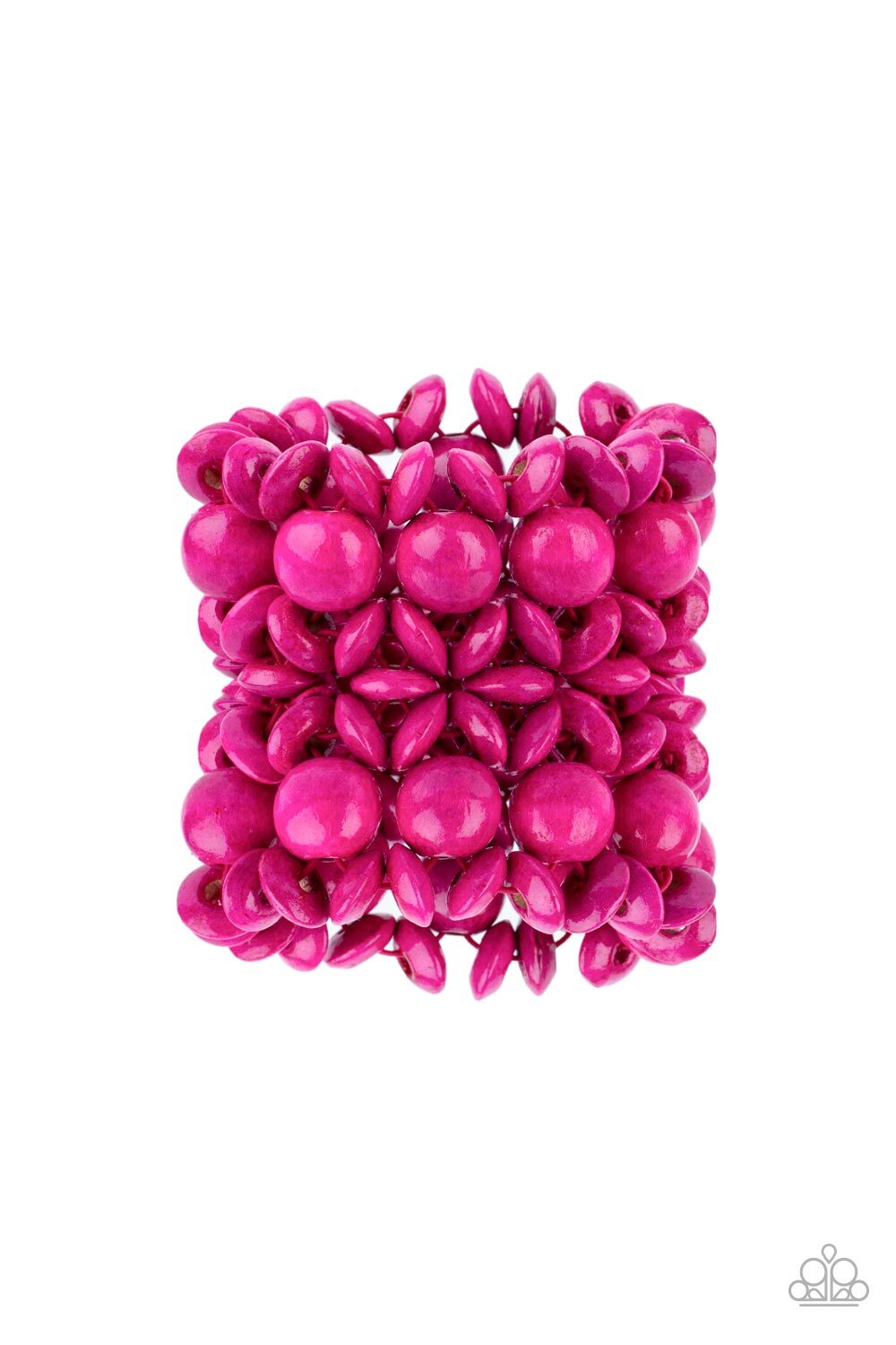 Island Mixer - Pink, Blue Wood Paparazzi-Jewelry-Bracelets.