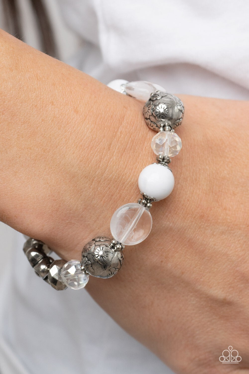 Paparazzi-Jewelry, Pretty Persuasion Purple, White-Bracelets
