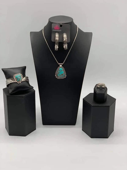Paparazzi-Jewelry, Artisan Adventure Blue Fashion-Fix-Necklace-Set