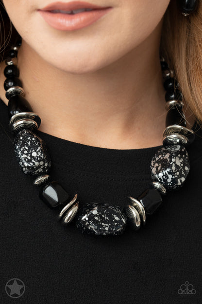 In Good Glazes Jewelry orange, Blue, Black Paparazzi-Jewelry Necklaces.