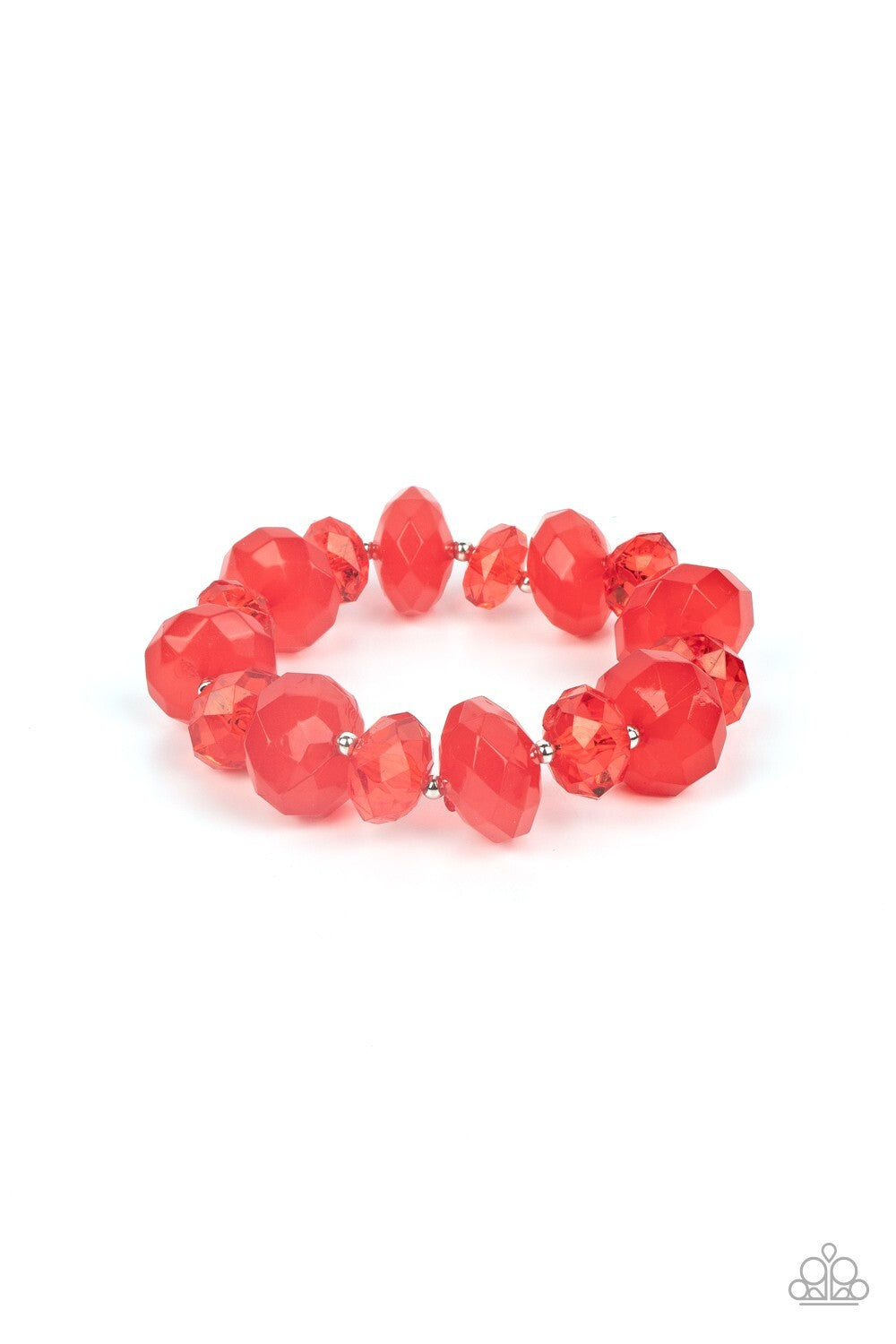 Happy-GLOW-Lucky, Red Paparazzi-Jewelry Necklace-Set.