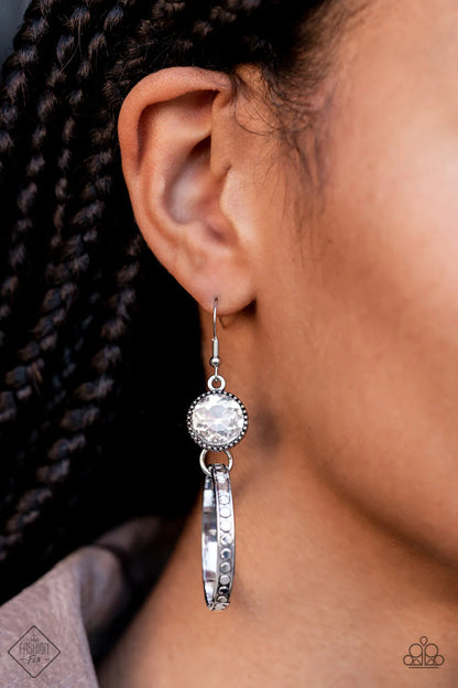 Standalone Sparkle - Copper, White Paparazzi-Jewelry - Earrings