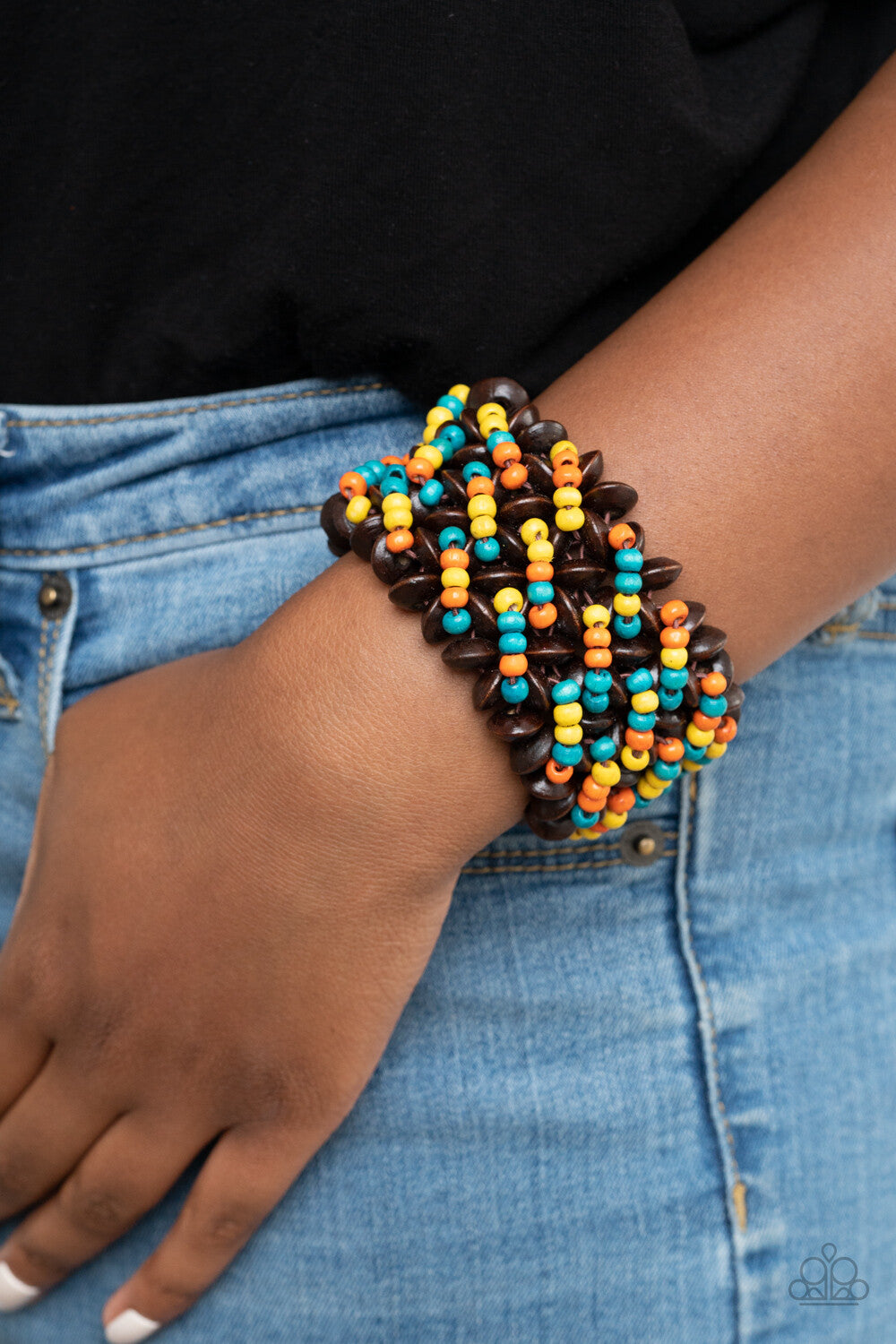 Paparazzi-Jewelry, Cozy in Cozumel - Multi, Pink Wood-Bracelets