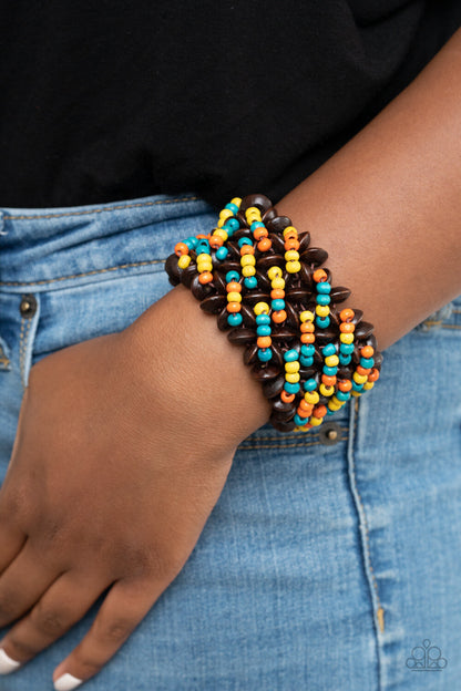 Paparazzi-Jewelry, Cozy in Cozumel - Multi, Pink Wood-Bracelets