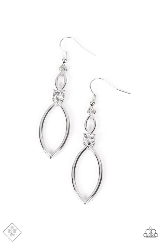 Paparazzi-Jewelry, Plucked Petals - White- Earrings