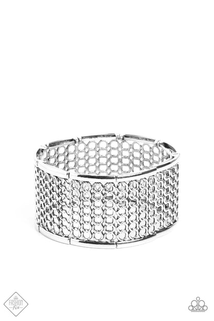 Paparazzi-Jewelry, Camelot Couture, Silver-Bracelet
