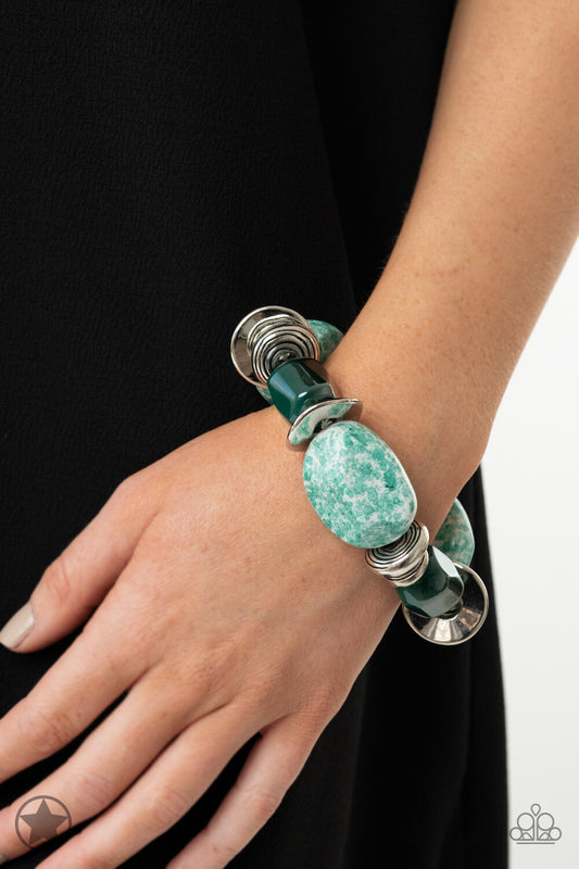 Paparazzi-Jewelry, Glaze of Glory - Peach - Orange, Blue, Black Bracelets