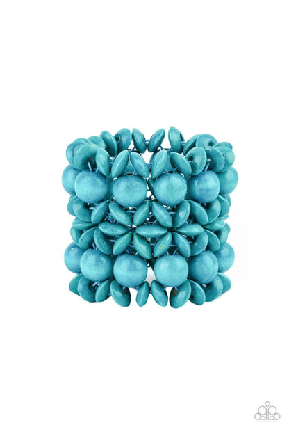 Island Mixer - Pink, Blue Wood Paparazzi-Jewelry-Bracelets.